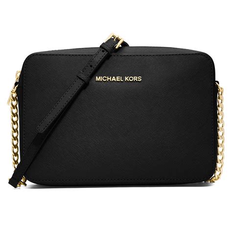 michael kors jet set small black|Michael Kors crossbody jet set.